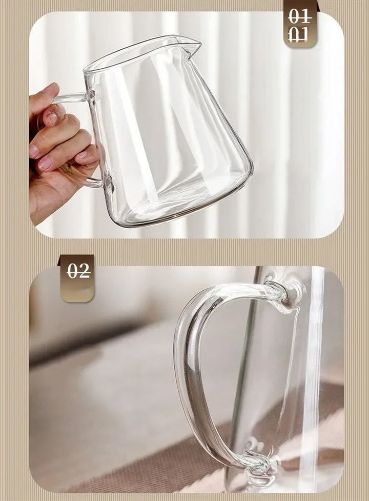 Skanto | 450ml-950ml Varmeresistent Glass Teapot – Rustfritt Stål Tefilter, Blomsterkjele for Kung Fu Te, Puer og Oolong Te