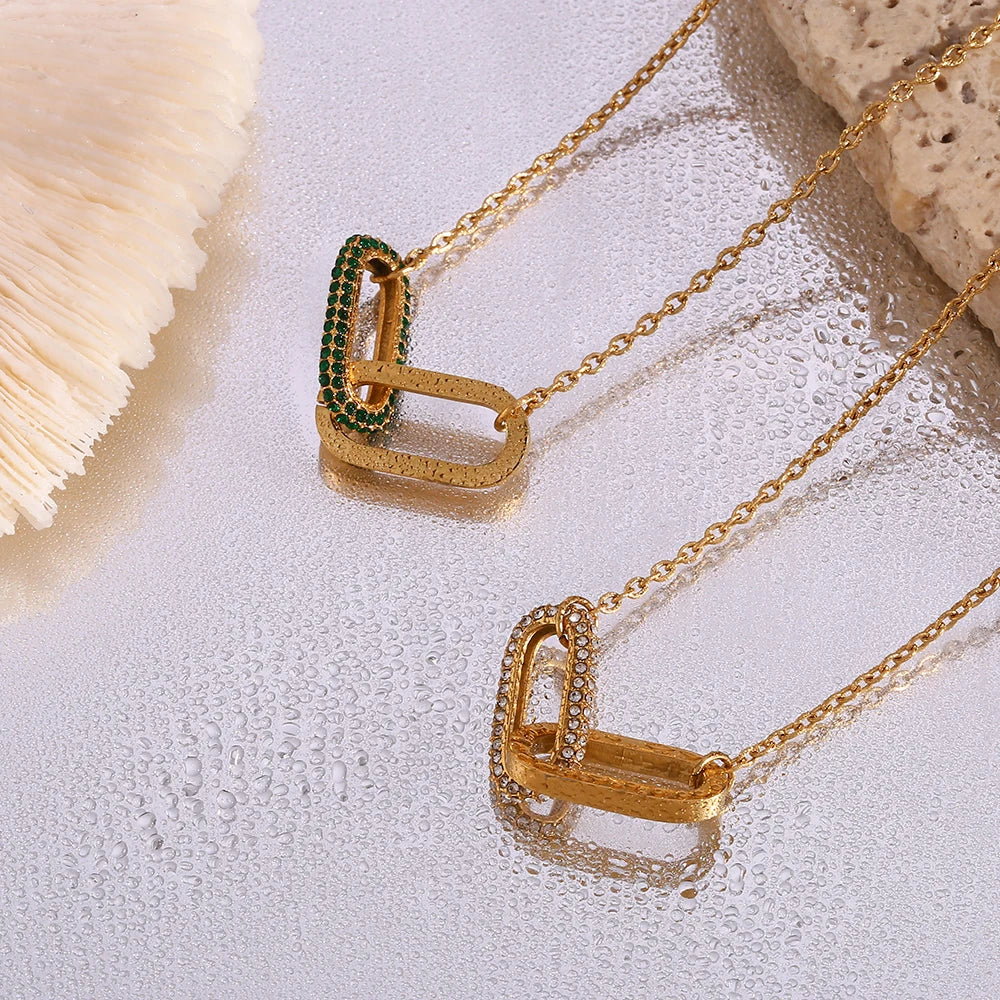 Skanto | Klassisk Paper Clip Link Love Halskjede