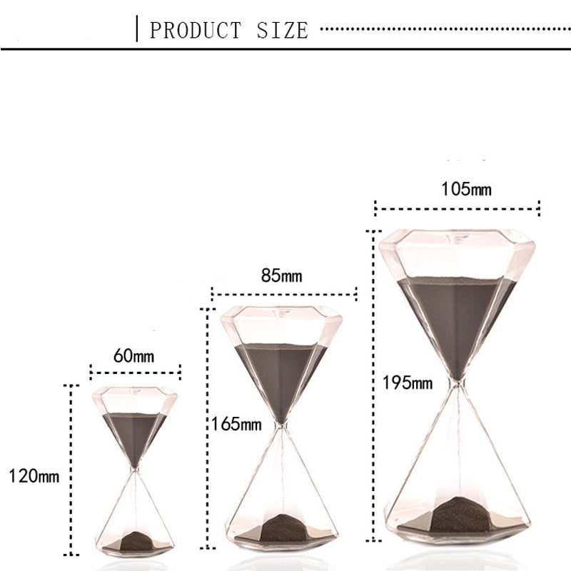 Skanto | 5–60 Minutters diamant sandglass, sandglass, sandglass, barnegave, sandglass, hjemmeinnredning, tilgjengelig i flere fargealternativer