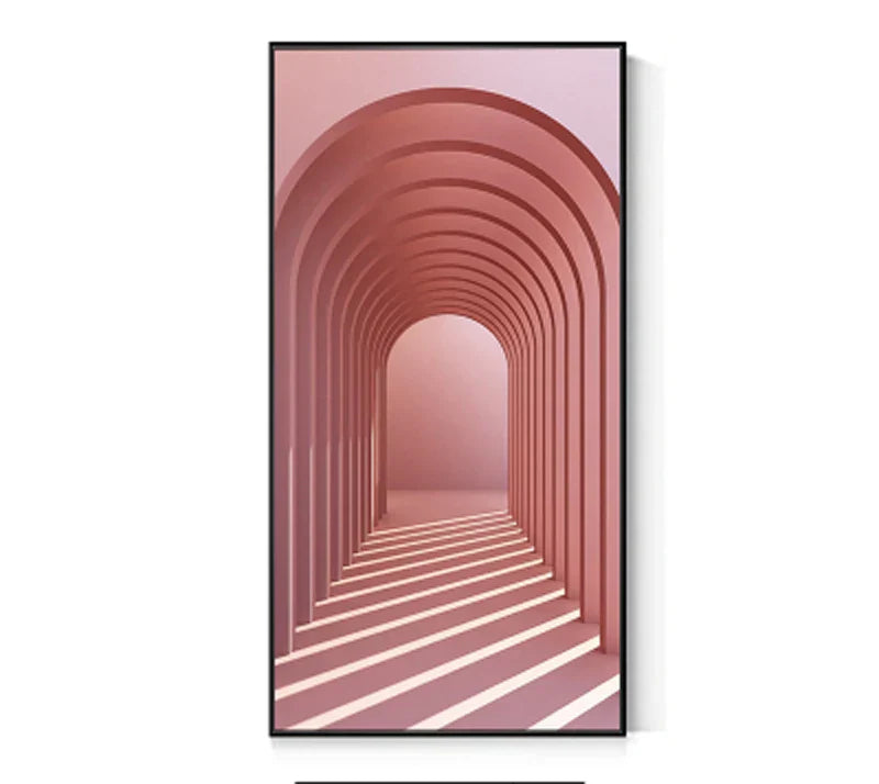 Moderne Abstrakt Minimalistiske Buemotiver Arkitektur Veggkunst Fine Art Lærred Utskrifter Bilder For Inngangshall Foyer Stue Hjemmekontor Dekor | Skanto
