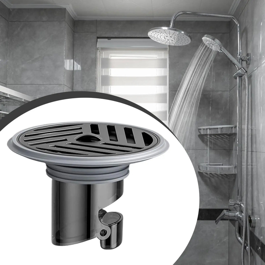 AquaShield Compact Gulvavløp – Rustfritt Stål & Silikon Tilbakestrømmingsbeskyttelse for Bad, Dusj & Kjøkken Skanto