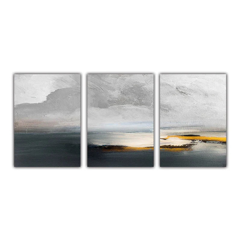 Sunset Lake Landskap Abstrakt Veggkunst Fin Kunst Lerret Utskrifter Bilder For Moderne Leilighet Stue Hjemmekontor Kunst Dekor | Skanto
