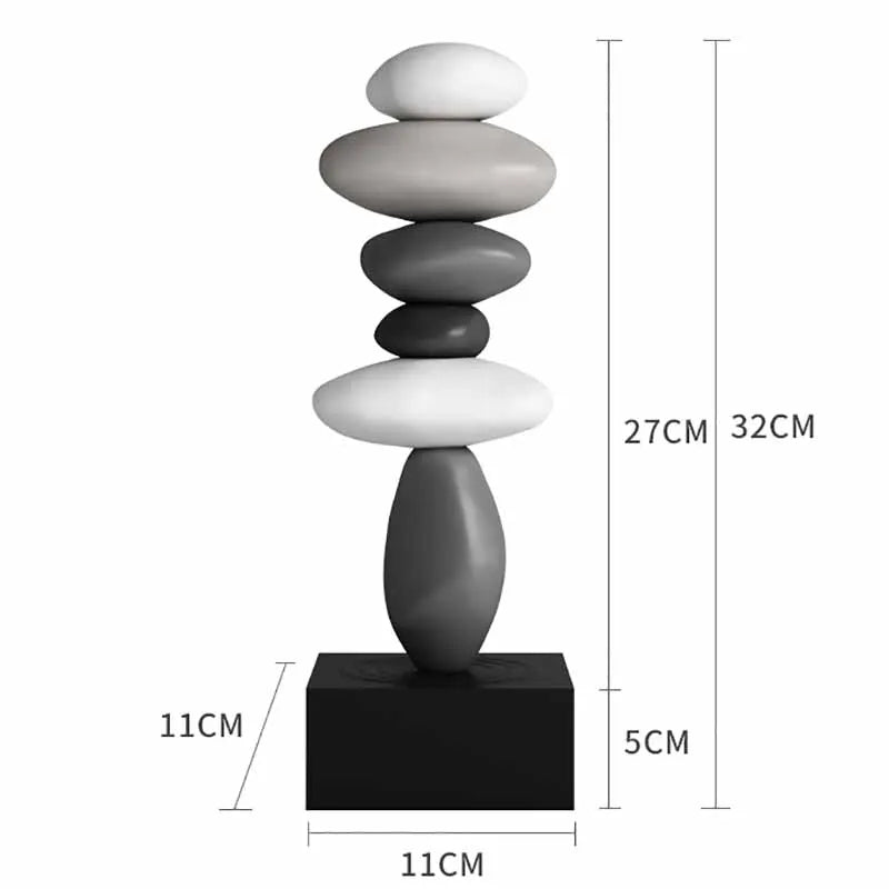 Zen steinstabel estetisk hjemmedekor