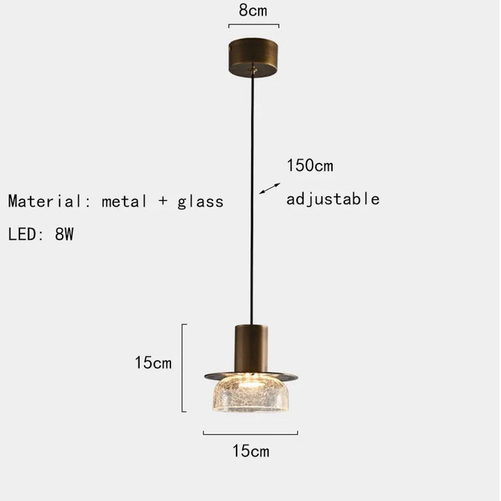 Skanto | Moderne Kreativ Glass Pendellampe med Sprukket Effekt