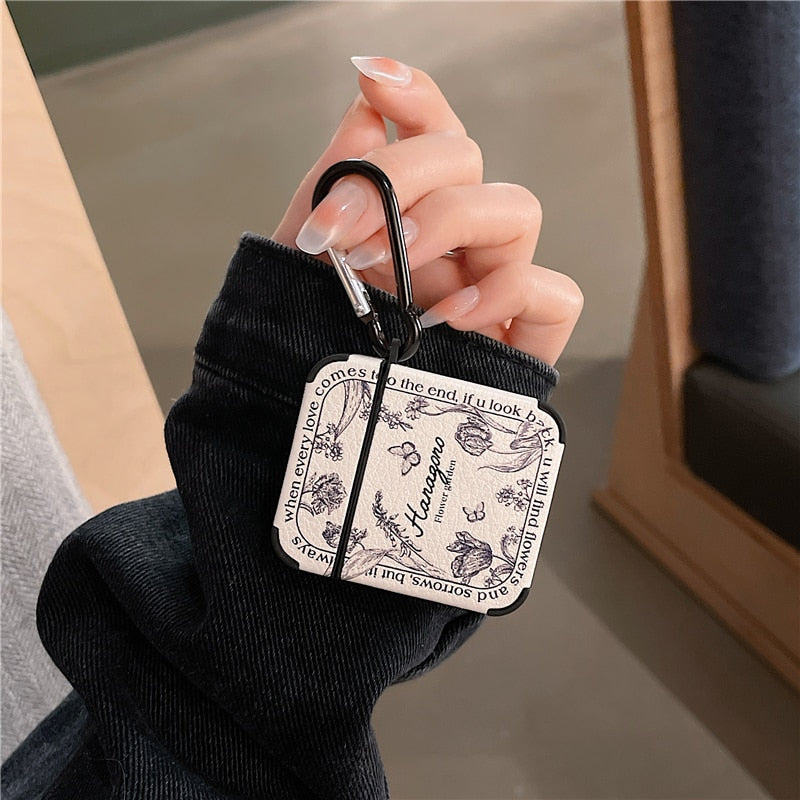 Skanto | Kunstnerisk Blomst Lær Airpods Etui