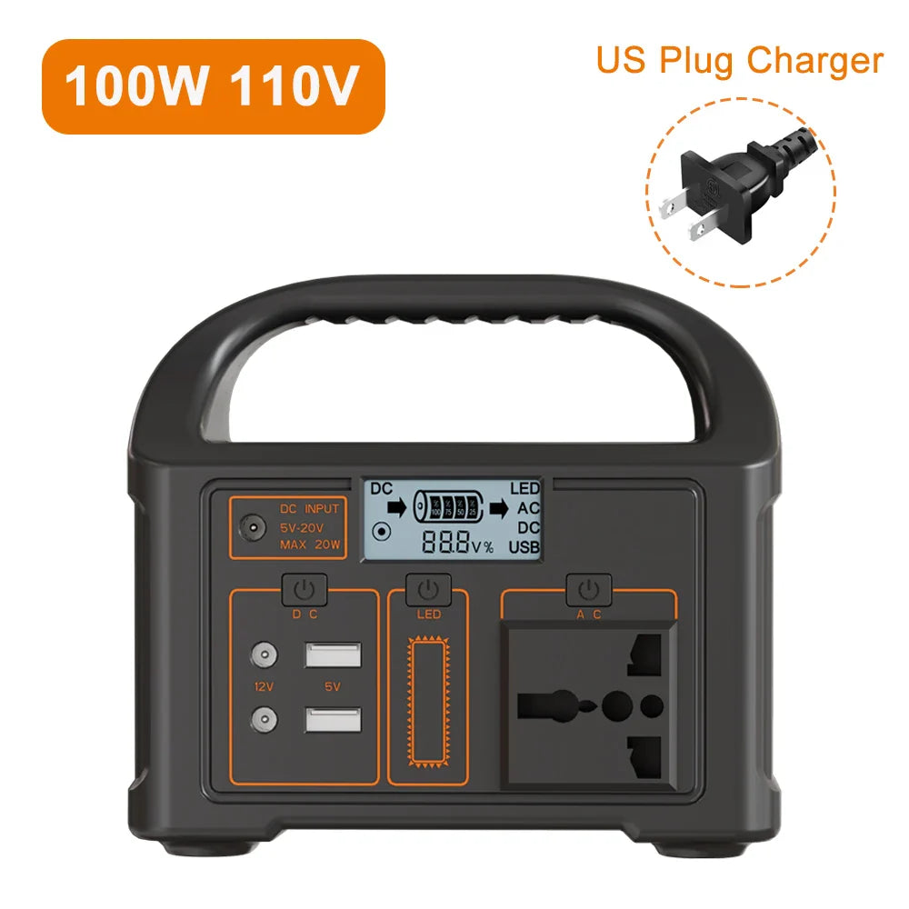 Skanto | 100W 24,000mAh Bærbar Strømstasjon med LiFePO4 Batteri – PowerGo