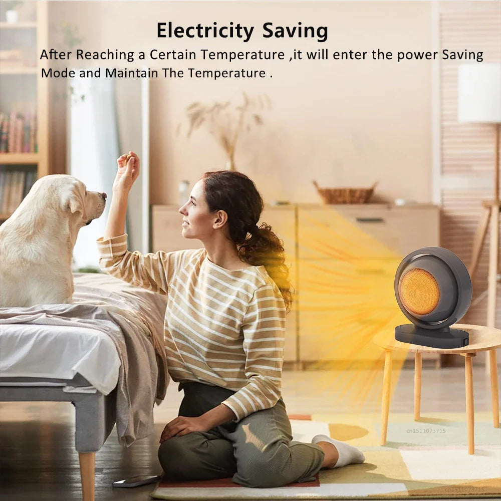Skanto | HotAir Mini PTC Varmer | 380W | Overopphetingsbeskyttelse & Konstant Temperatur | Portabel med EU-plugg