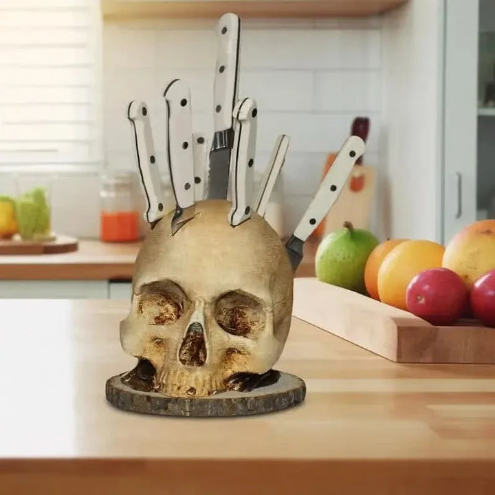 Skanto | Gotic Skull Knivholder Kjøkken Dekor Stativ