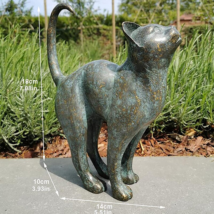 Skanto | Fortryllende Hage Katt Statuer - Purr-fect Harpiks Dekorasjon