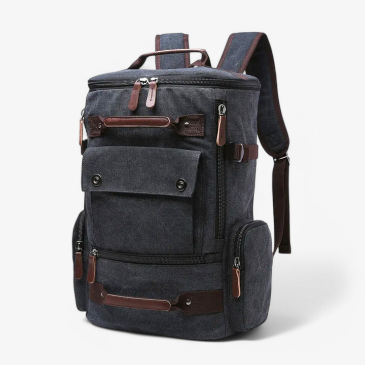 Skanto | Vintage Canvas Backpack – Stilig og funksjonell med laptoplomme for hverdagsliv og eventyr