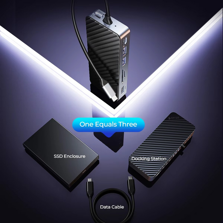 Skanto | Ultimat USB-C Laptop Dockingstasjon med Integrert SSD Kabinett