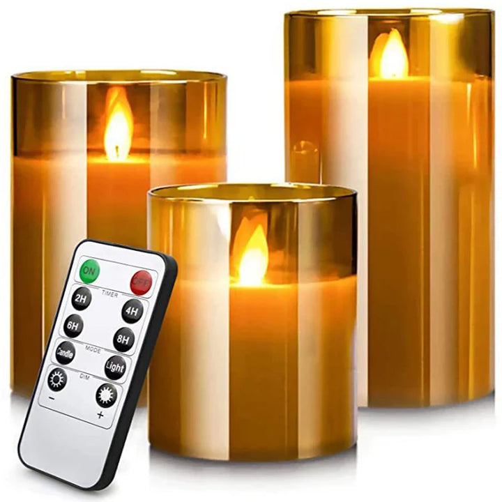 Skanto | Lumièrea | LED Lys Sett med Glass | Blinkende & Fjernkontroll | Tidtaker | Bryllup & Jul