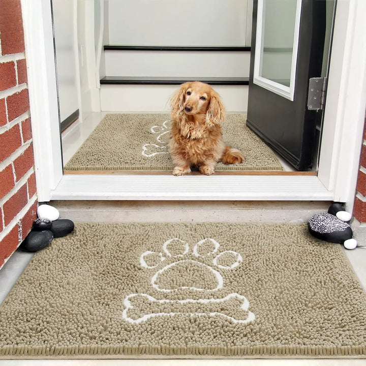 Skanto | Hund Dørmatte – Super Absorberende, Rutsjebeskyttende Matte