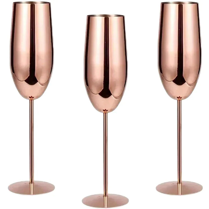Skanto | Rustfritt Stål Glass (Sett med 6)