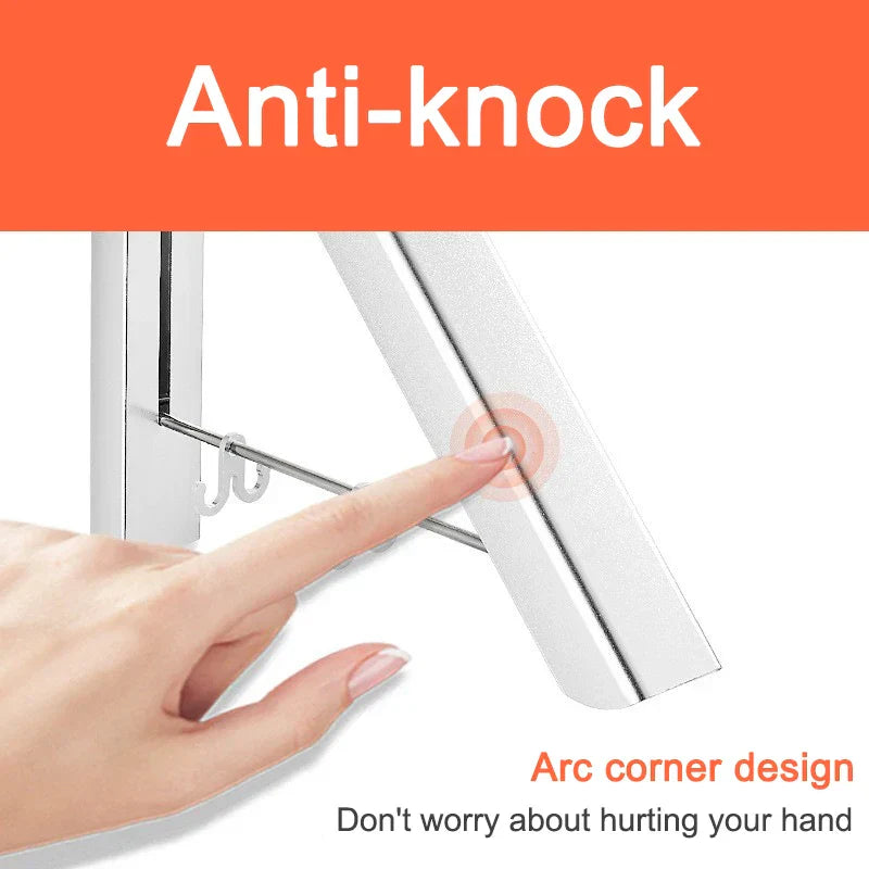 Space Saver Foldbar Veggklær Aluminiumstativ | Skanto