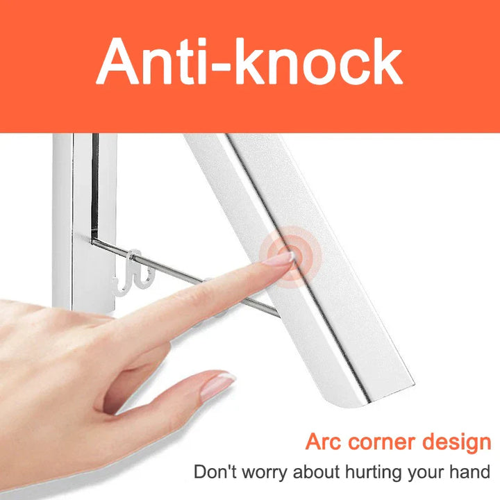 Space Saver Foldbar Veggklær Aluminiumstativ | Skanto