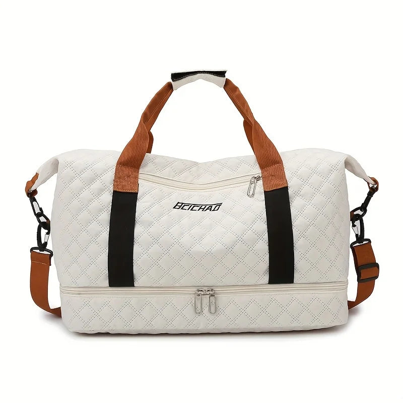 Skanto | Travessia Reiseduffel med Skofor<|vq_635|>Compartment | Stor Kapasitet & Argyle Design | Nylon Weekendbag for Sport, Korte Turer & Hverdagsbruk
