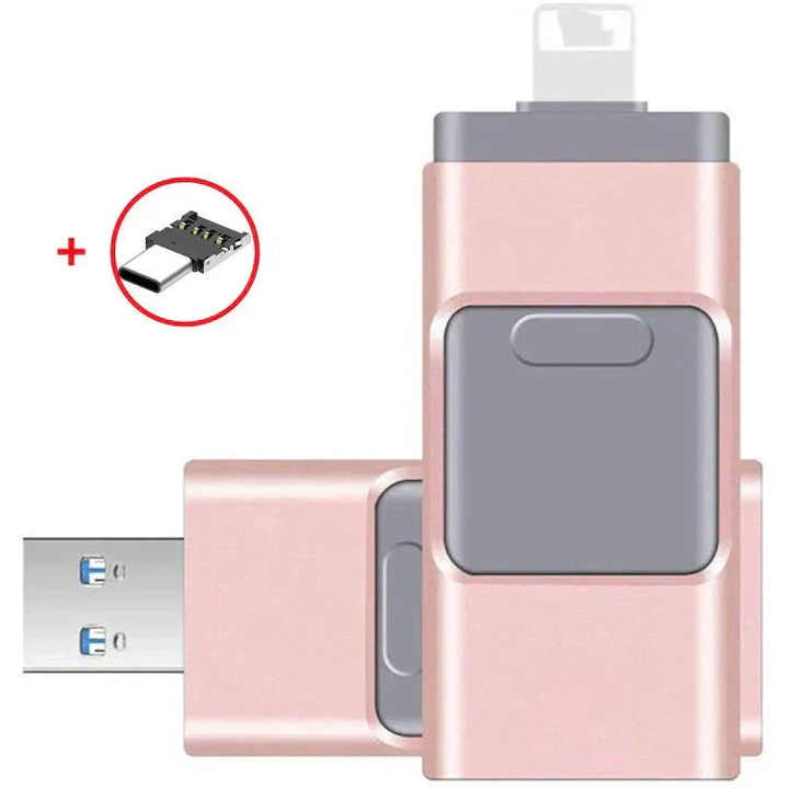 Skanto | DataFlex 4-i-1 Minnepinne – USB-lagring for telefon, nettbrett og PC