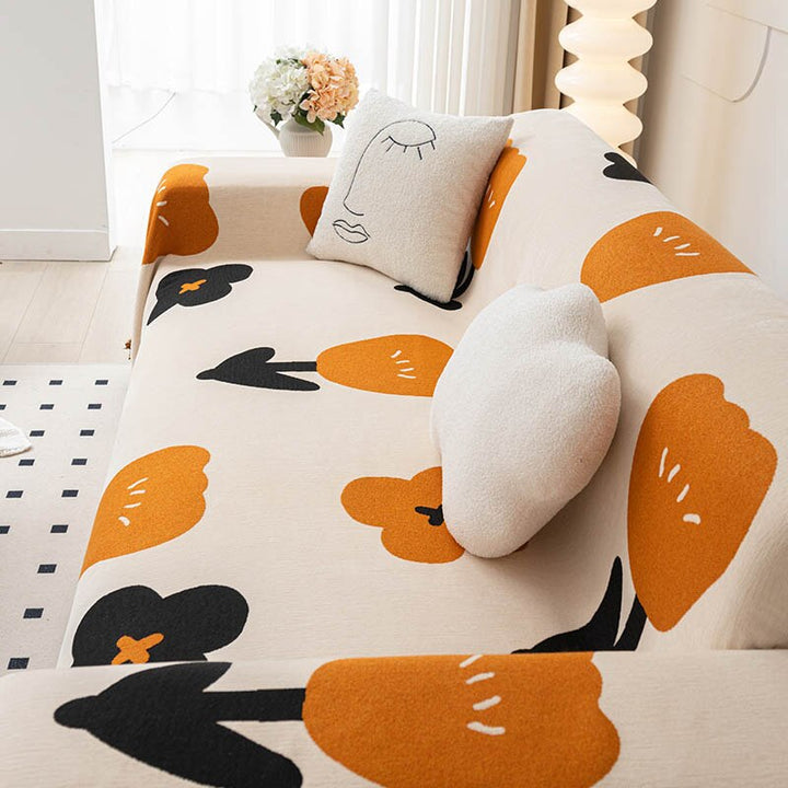 Skanto | Floral Blossom Non-Slip Moderne Sofa Vasker