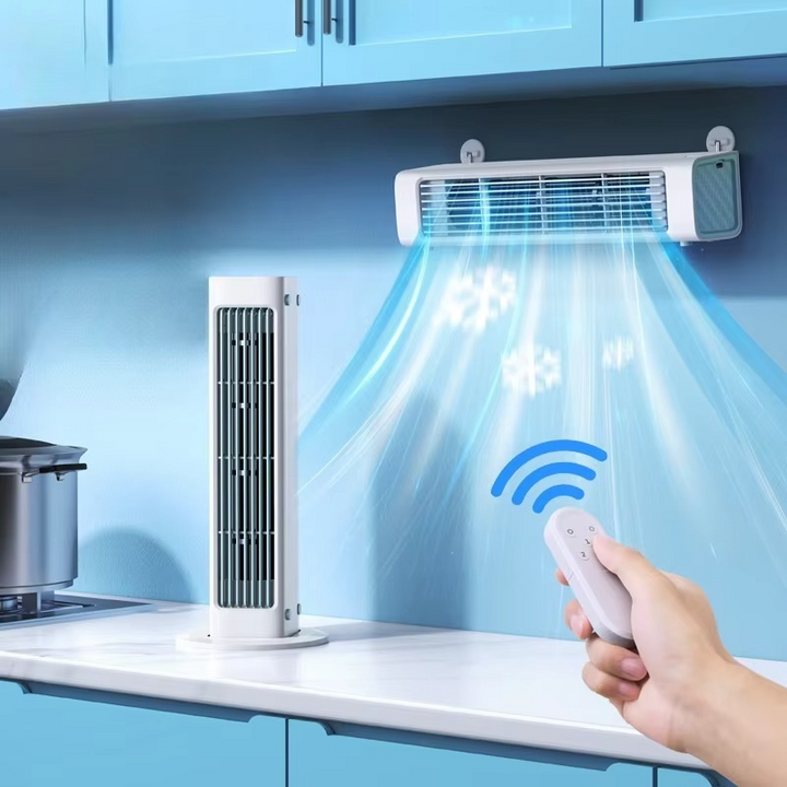 Ekstrem leiser, wandmontert, blattloser Ventilator – Leistungsstarker og kompakte Luftkühler for Zuhause og Büro