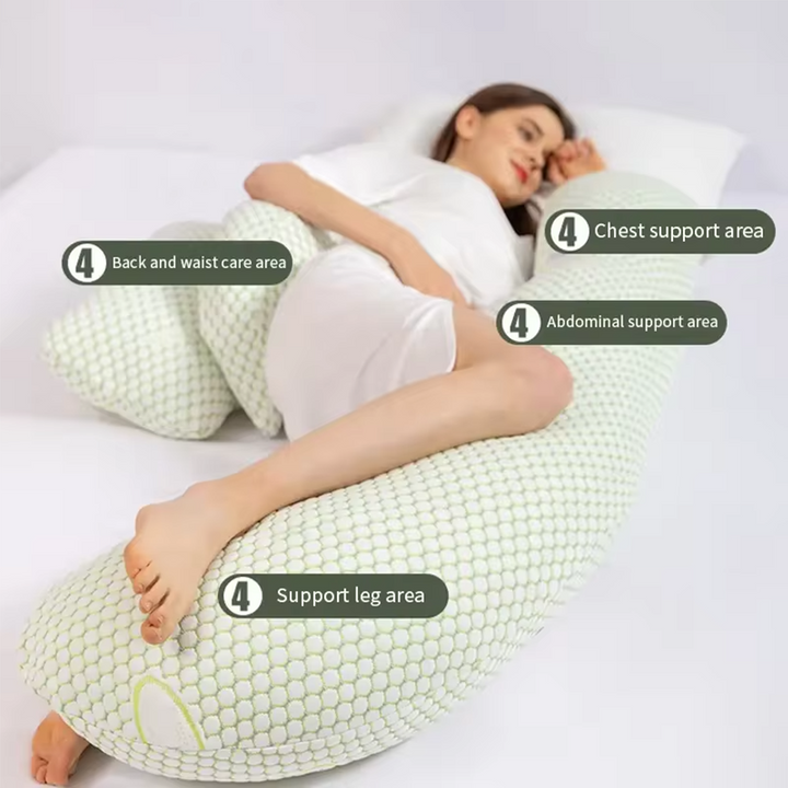 ComfyMama U-formet graviditetpute – Full kroppsstøtte & vaskbart trekk | Skanto