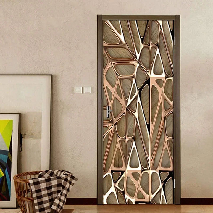 Moderne Abstrakt Perle Geometrisk Dørklistremerke Mural Avtakbar PVC Vinyl Peel N Stick Veggkunst Mural Klistremerke For Innendørs Dører Kreativ DIY Hjem Deko | Skanto