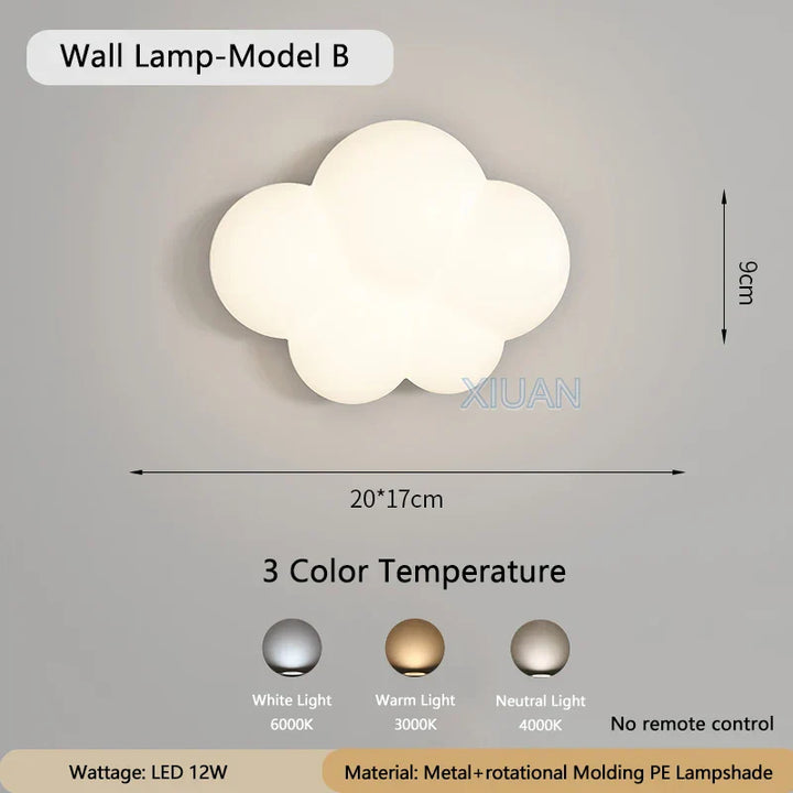 WhiteCloud Lampe – Stilren LED Veggbelysning for Barn Skanto
