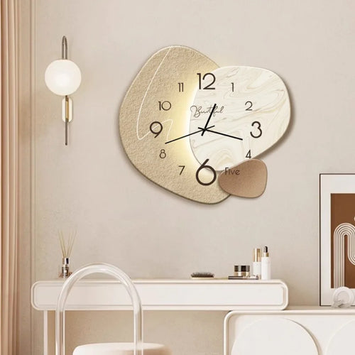 Moderne design veggklokke for stue – Stilig, stille veggklokke for elegant romdekorasjon | Skanto