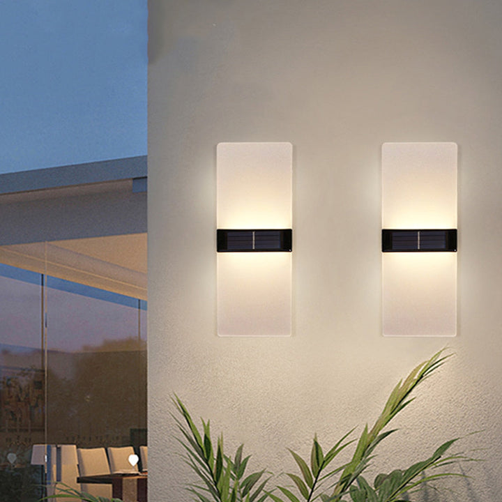 Kacela - Solar Utendørs Moderne Melkefarget Vegglampe Sett | Skanto