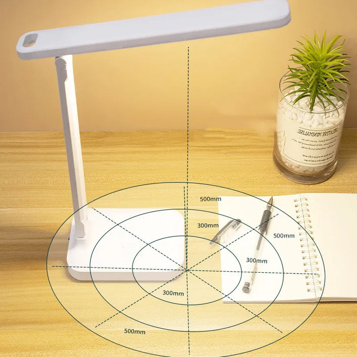 Skanto | 6000mAh oppladbar LED bordlampe USB 3 farger stegløs dimbar skrivebordslampe berøring foldbar øye-beskyttende leselys nattlys