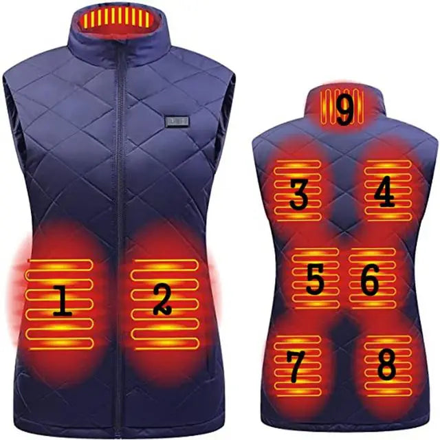 Skanto | ThermaBelle Kvinners Varme Vest | USB Oppvarmet Vest med Infrarød Teknologi | Temperaturregulerende & Lettvekts | Ideell for Høst & Vinter