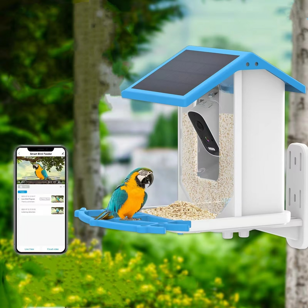Skanto | Solcelledrevet smart fuglemater med HD AI-kamera
