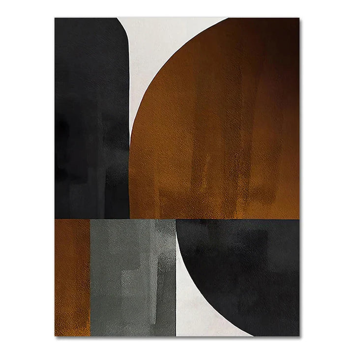 Skandinavisk Minimalistisk Geometrisk Mørke Nøytrale Farger Veggkunst Fine Art Lærred Utskrifter Moderne Abstrakte Bilder For Stue Hjem Dekor | Skanto