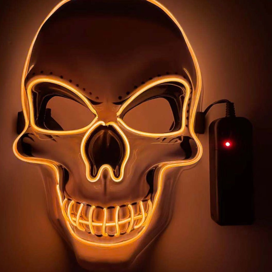 Skanto | Neon LED Skjelett Festmaske