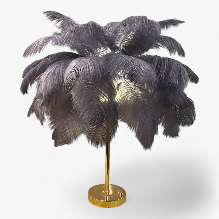 Skanto | FeatherGlow | Bordlampe med berøringskontroll - LED med fjær til bryllup og romdekorasjon