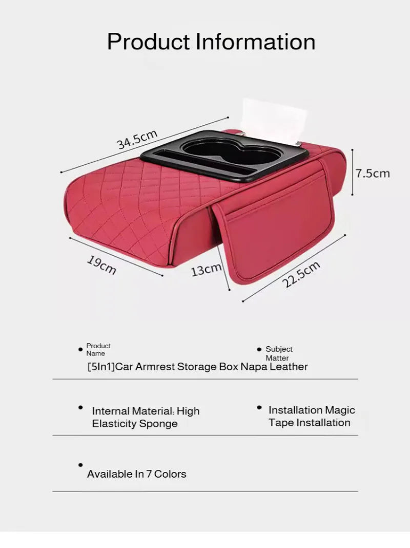 Bil armlene organizer 5-i-1 | Skanto