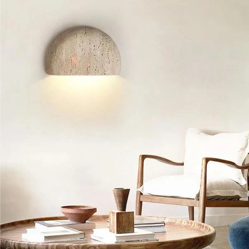 Skanto | Stone Wall Lamp – Retro Wabi-Sabi LED Lys