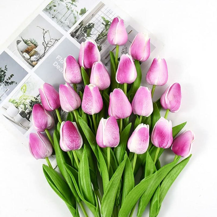 Skanto | Kunstig Tulipanbukett med Realistiske Livaktige Blomster