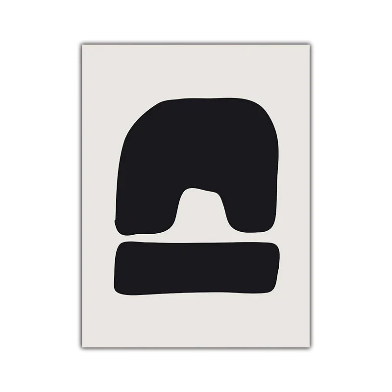 Minimalist Abstrakt Primitive Symboler Veggkunst Fine Art Lerretsutskrifter Svart Hvit Bilder For Moderne Leilighet Stue Hjem Dekor | Skanto