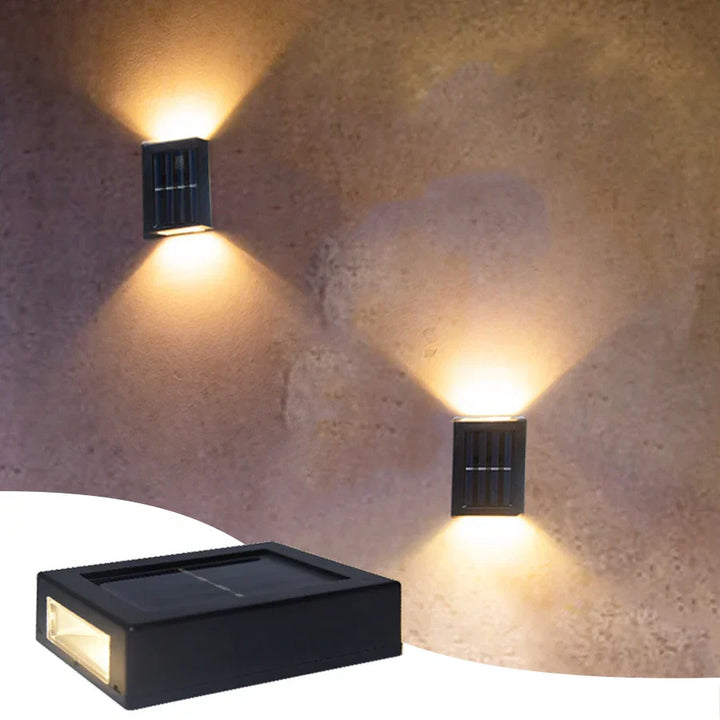 Skanto | Vanntett LED Solvegglampe: Opp og ned belysning for balkong, hage, gate og landskap