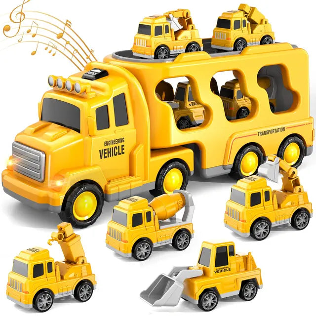 Skanto | Dobbel-dekker leketruck med mini-biler og musikk
