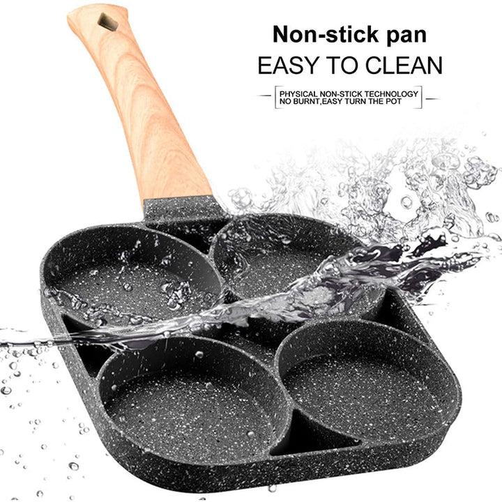 Skanto | LMETJMA 4-kopp Non-stick egge stekepanne - pannekake kokekar egnet for gasskomfyr og induksjonskomfyr JT87
