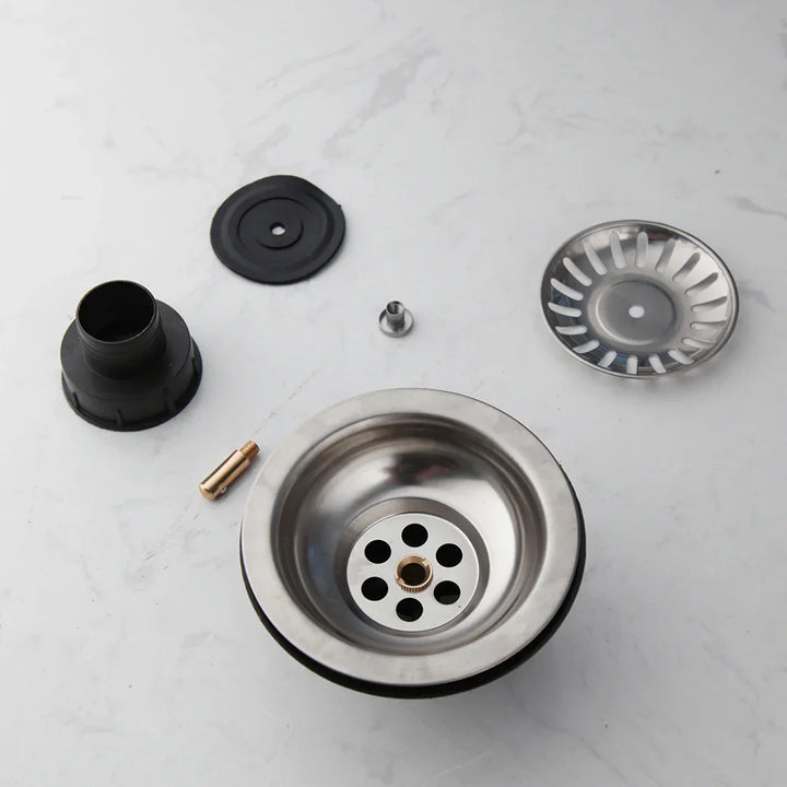 AquaGuard Rustfritt Stål Vaskestrainer med Luktfilter – Pop-Up Stopper & Anti-Blocking Kurv Skanto