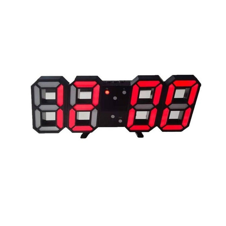 Skanto | LumiSync 3D LED Veggklokke – Moderne Digital Klokke med Dimmer Belysning