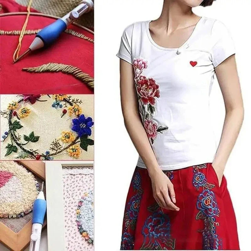 Skanto | StitchArt Broderi Sett | 8-delt | Punch Needle & Tilbehør