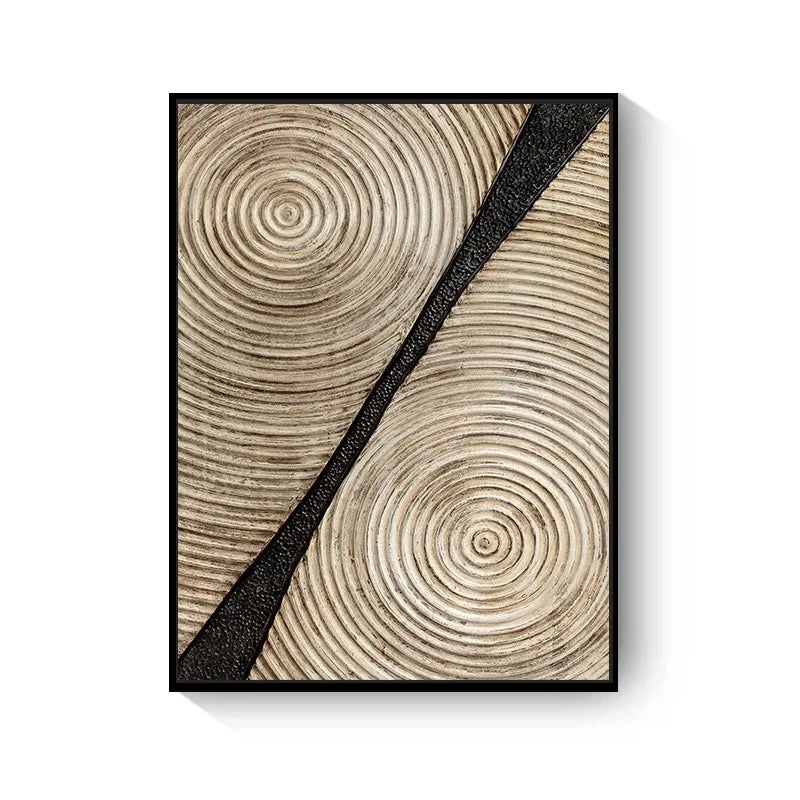 Naturale abstrakte treetree ringer veggkunst Fine Art lerretutskrifter bilder for stue, spisestue, hjemmekontor kunstdekor | Skanto