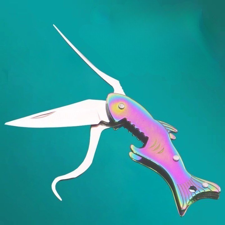 Sharp Shark Multifunksjonell Tannpirker Kniv Nøkkelring | Skanto