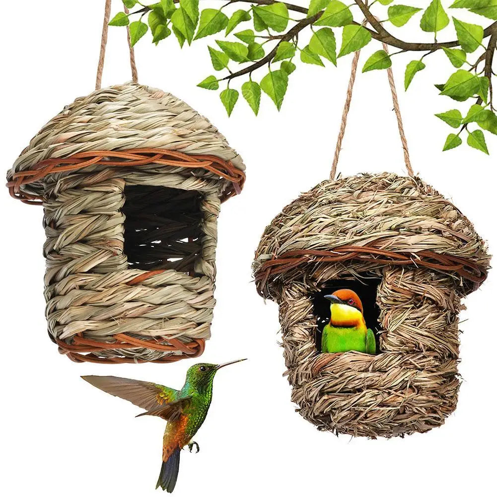 Skanto | Rustic Natural Wicker Utendørs Fuglehus