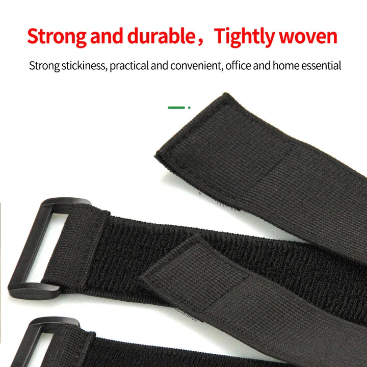 Skanto | Justerbart elastisk reversibel spenne nylon magic band - borrelås kabelbinder, borrelås bånd, klebende festebånd (2/5 STYKKER)