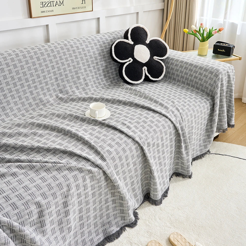 Skanto | Sofateppe kast | Vendbar design & Ekstra stor | Lett å ta vare på & Ripebestandig | CasaLunea